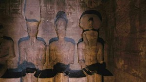 Download Interior Statues Of Abu Simbel Temple In Egypt