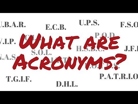 What are Acronyms? | English Acronyms and Meanings