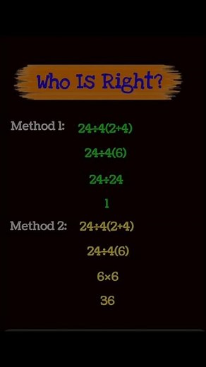 Only 1% Can Solve This! 😳 24 ÷ 4(2+4) = ?#maths #mathproblem #mathstricks
