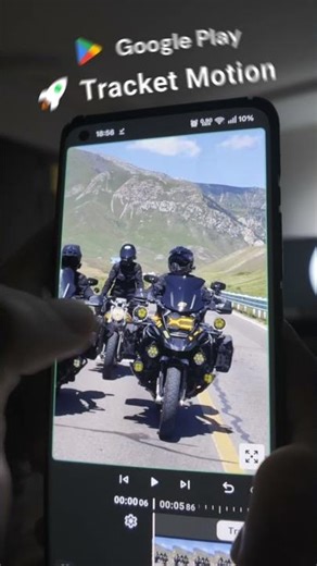 Testing my motion tracking video editor app for Android using video from: bigbike.adventure (TikTok)
