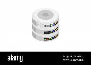 Get this creative isometric icon animation of data storage in modern style