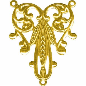 30x22mm Gold Plated Filigree, Harvest