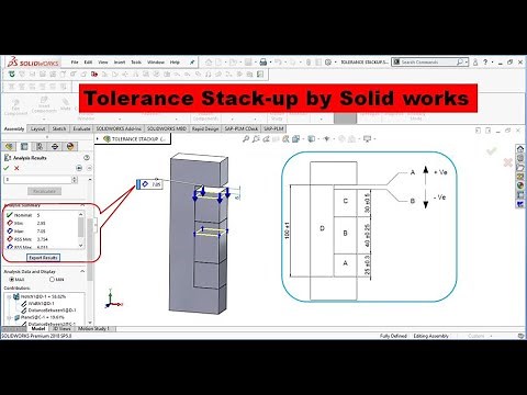 Tolerance Stack up By Solidworks. #Solidworks #Tolerance #Stack-up