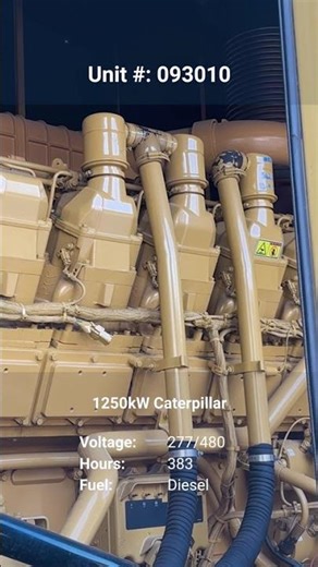 1250kW Caterpillar Diesel Generator LOAD BANK TEST | 3-Phase, 277/480V Unit 093010