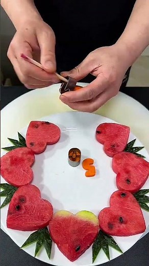 520 heart-shaped fruit tray: a heart-shaped fruit tray made for my wife #fruit tray #enjoy food wit