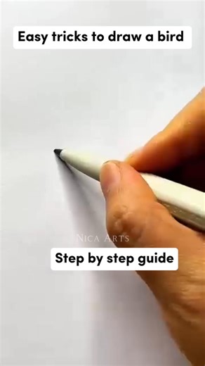 How to draw an easy bird #artwork #drawingideas | Monica Aguilar