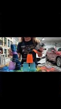 Speed Stacks: (Freestyle) 2-7 Colored Cycle Records ALL IN ONE! #shorts #sportstacking