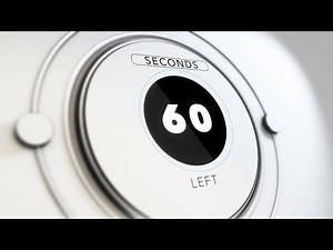 60 Seconds Sleek Modern White Digital Countdown Timer