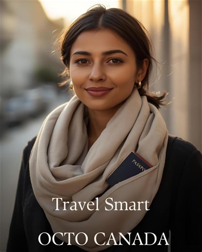 Travel Scarf With Hidden Pocket – Linen Accessories, Hands-free Security Shawl– Anti-theft Neck Warmer - Etsy