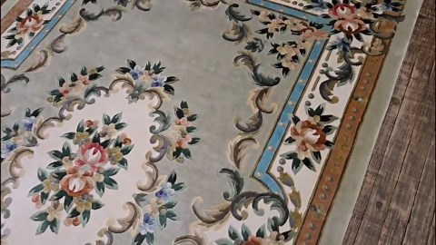 Chinese Art Deco Peking Rug 90 Line Silk Hand Knotted Rug Aubusson Chinese Rug Size 5'×8' Oriental Rug Lightgreen&beige Chinese Rug - Etsy