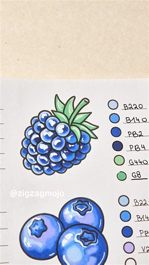 Juicy Blue Blackberry Tutorial!