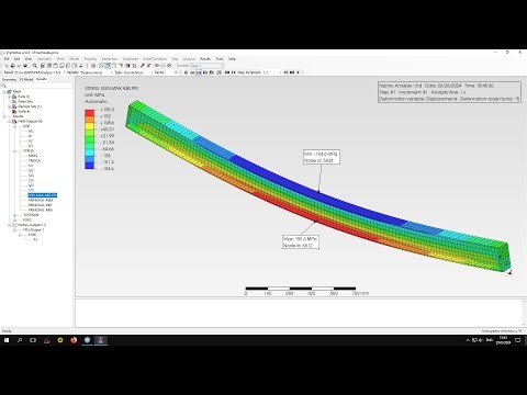 Structure analyses of an I-beam in PrePoMax