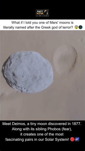 Deimos: The Moon Named After Fear & Terror! 😱🔴 | Mars Facts #Shorts #space #viral #trending #science