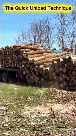 Quick Log Unloading from Heavy Duty Truck