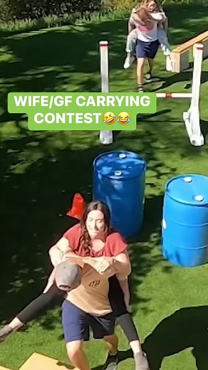 23K views · 821 reactions | That was way too much fun藍 #reels #fungames #wifecarryingcontest #dangiebros #obstaclecourse | Dangie Bros | Facebook