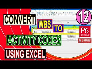 How to Convert WBS to Activity Code in Primavera P6 | Using Excel | Easy Fast Trick | Large Schedule