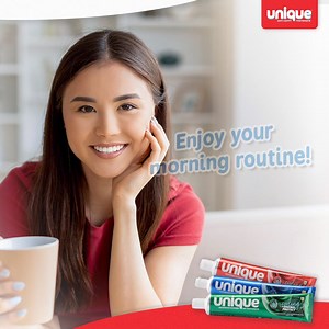 69 reactions | Start the day right with what makes you happy! ☕ Never worry about stained teeth dahil with UNIQUE toothpaste, sure na brighter ang ngiti! Buy now at the nearest grocery stores and supermarkets!  | Unique Toothpaste | Facebook