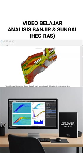 🏗️ Kesalahan Model Sungai = Risiko Banjir & Desain Gagal Tanpa penguasaan HEC-RAS, perencanaan sungai dan bangunan air berisiko tidak aman. 📂 Materi Berbasis Praktik Proyek ✅ Simulasi kondisi sungai eksisting ✅ Analisis backwater, overtopping & kapasitas sungai ✅ Interpretasi hasil untuk laporan teknis ✅ Cocok untuk konsultan, engineer & instansi teknis 🔥 Analisis valid = perencanaan lebih aman & efisien | Digital Approach