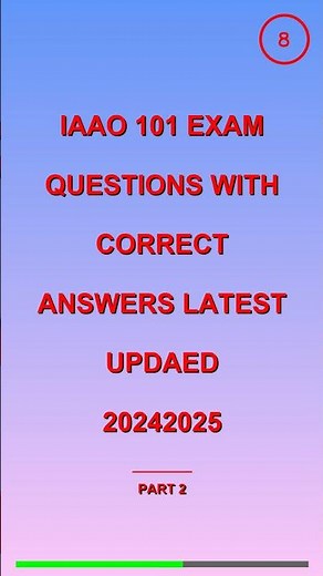 IAAO 101 Exam Questions With Correct Answers Lates