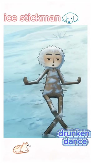 ice stickman drunken dance dancing #stickman #funnydance #coloringfun #lineart #animation #drawing