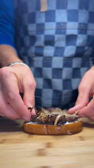 Homemade cherry pepper relish on a smash burger What’s not to love. #shorts