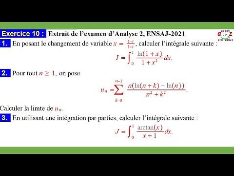 Exercice corrigé. Intégration par changement de variable, Sommes de Riemann, intégration par parties