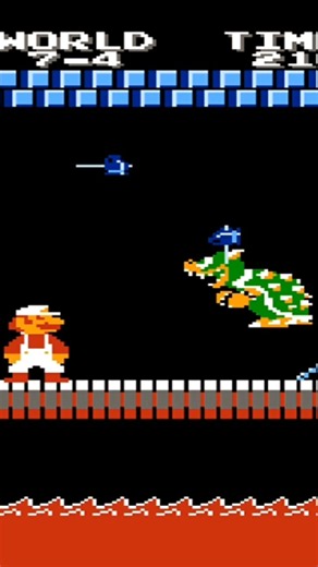 World 7-4 in Strange Mario Bros | Super Mario Hack #games #mario