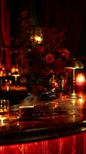 Rainy Night Jazz in a crimson 1940s new york lounge | vintage noir jazz (w/ rain asmr)