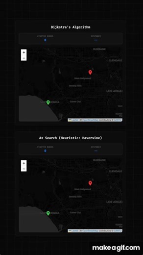 Dijkstra vs A Star     ... on Make a GIF