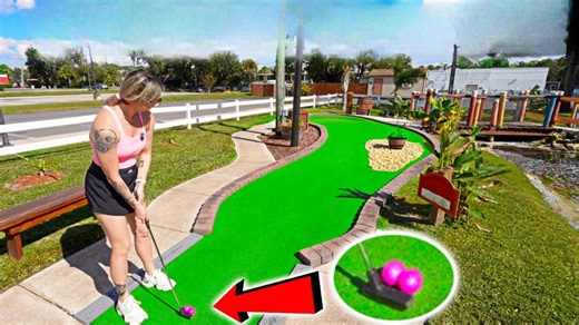 The Pirate's Cove 2 ball mini golf challenge