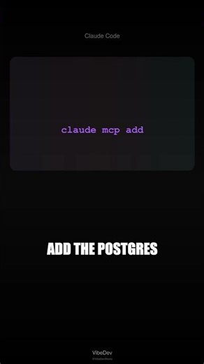 Connect Claude Code to your database with claude mcp add