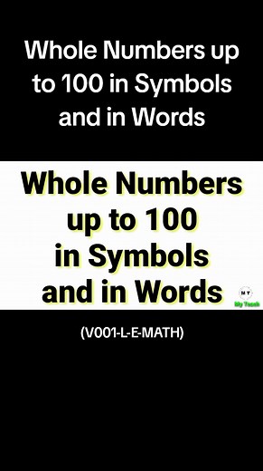Whole Numbers up to 100: Symbols and Words Explained