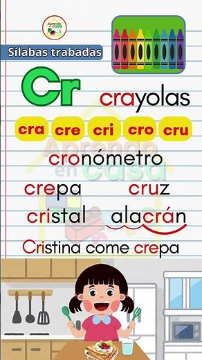 🔴 Sílabas con cra, cre, cri, cro, cru. #silabas #letras #education #aprendizaje