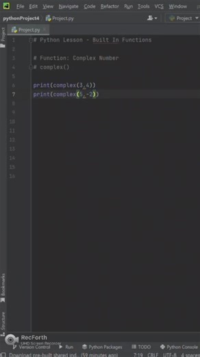 Complex Numbers in Python #pythonprogramming #pythontutorial #pythonforbeginners