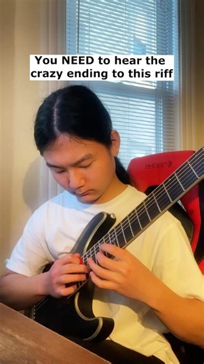 This riff has a CRAZY ending #guitar #guitarist #djent #metalcore #riff #shortsfeed #shorts