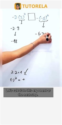 Compare: -2(3)² vs -(−6)² | Math Order Challenge #Math #Powers-SpecialCases