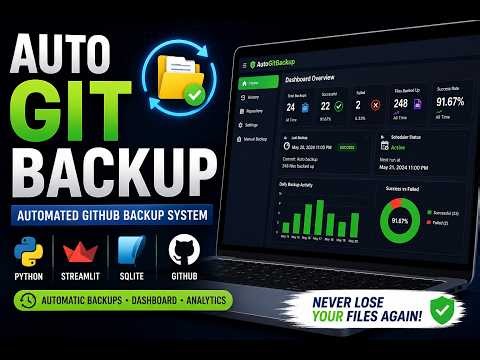 AutoGitBackup | Automated GitHub Backup System Using Python, Streamlit & SQLite