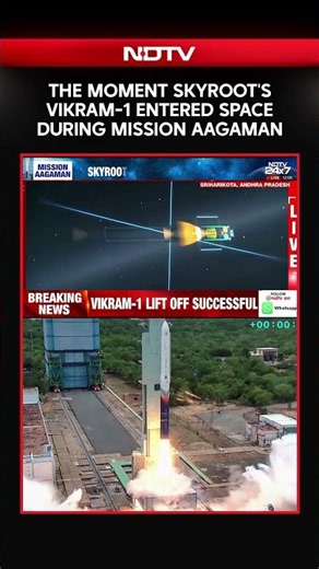 The Moment Skyroot's Vikram-1 Entered Space During Mission Aagaman