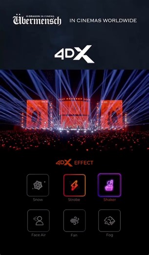 6.2K views · 100 reactions | Feel the snow, fog, wind, and shakes just like GD 﫨only in #4DX!  Get tickets now and experience G-DRAGON IN CINEMA: [ÜBERMENSCH] exclusively at GSC this week!  #GD #GDragon #Übermensch #GDRAGONINCINEMA #FAM #VIP #GDRAGON_IN_CINEMA_Übermensch #权志龙 #KwonJiyong #권지용 #GSCMovies #GSC4DX | GSC | Facebook