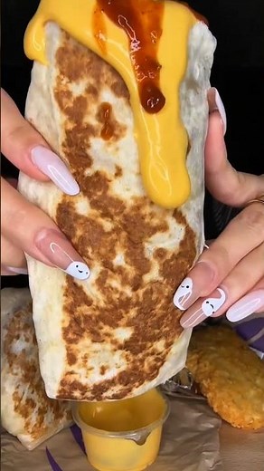 Taco Bell Breakfast Mukbang ASMR 🌯 This Cheese Pull Was Insane 😭🧀🔥#BreakfastMukbang #FoodASMR #short