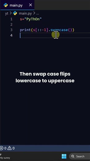 Reverse Case Order #coding #python