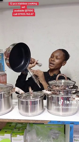 #🍲 12 PCS COOKING SET AVAILABLE Upgrade your kitchen with this complete cookware set! ✨ 12-piece complete cooking set ✨ Strong durable non-stick pots ✨ Fast even heat distribution ✨ Easy to clean & maintain ✨ Stylish modern design ✨ Comfortable heat-resistant handles Perfect for everyday cooking 🍛 🎨 Different colors available 📍 Gaberone Plaza Tea Room, Nairobi 📞 07 925 762 67 #cookingset #cookware #kitchenessentials #nonstickpots
