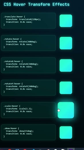 Transition and Transform property in css #css #html #transformation #transitions #programming