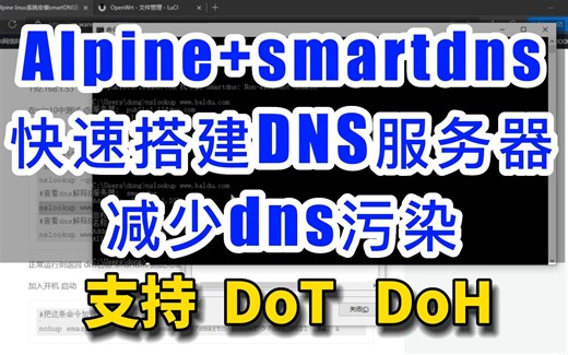 Alpine linux系统安装smartDNS服务器实现DNS防污染快速查询