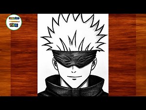How to Draw Satoru Gojo Step by Step | Easy Anime Pencil Drawing Tutorial for Beginners