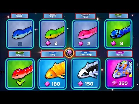 "ALL Snake Skins Compared! COMMON vs RARE vs LEGENDARY vs VIP – Snake Clash IO Battle!"🐍