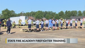 Firefighters training at the State Fire Academy