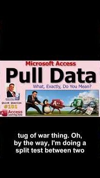 Is Access Pulling Or Is Excel Pulling?