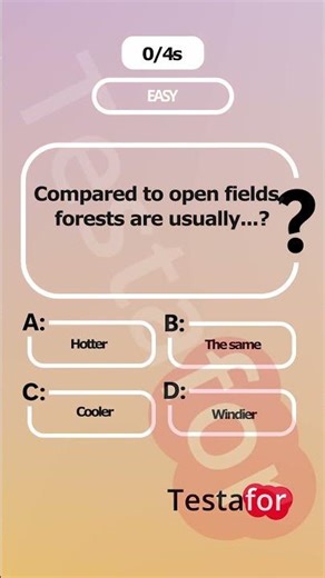 Most people get the forest temperature question wrong #forestfacts #sciencetrivia #trivia