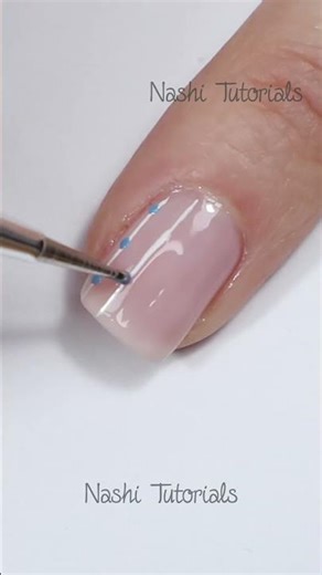 Easy Blue and White Nail Art Tutorial #shorts